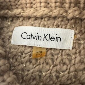 Calvin Klein Women's Beige Knit Poncho